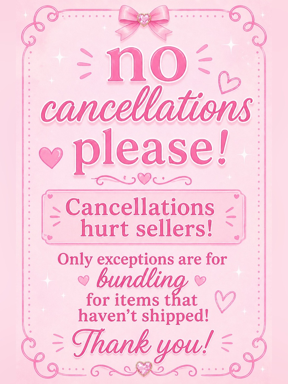 ‼️🚨no cancellations‼️🚨